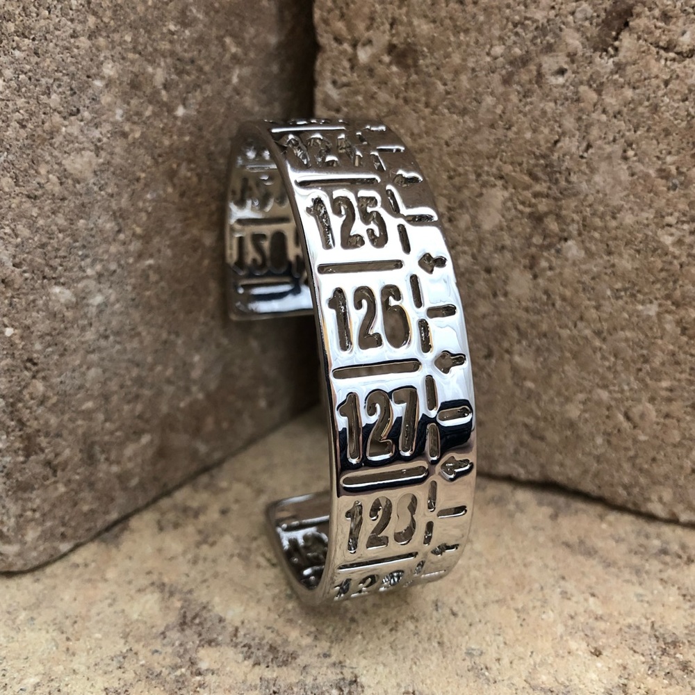 OPEN CUFF BRACELET / PLATINUM PLATED - Picture 3 of 8